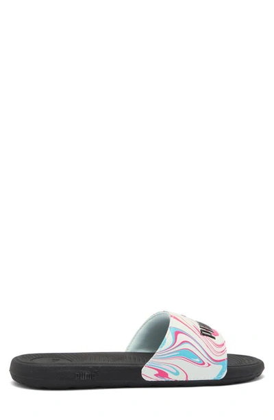 Shop Puma Cool Cat 2.0 Whipped Dream Slide Sandal In Nitro Blue-blue-pink-ravish
