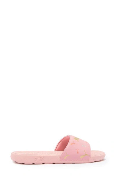 Puma Cool Cat 2.0 Toss Slide Sandal In Rose-gold- Silver