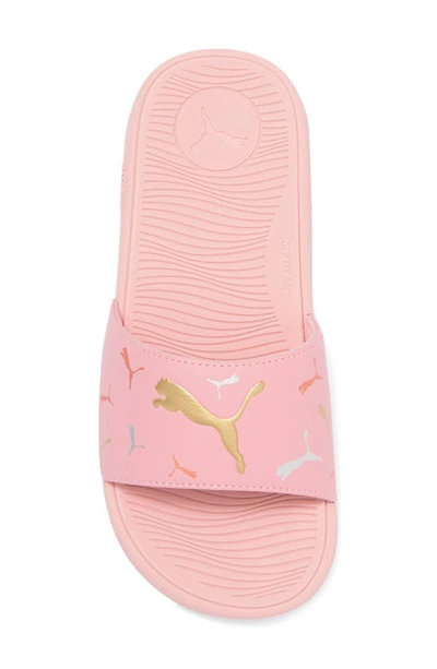 Puma Cool Cat 2.0 Toss Slide Sandal In Rose-gold- Silver