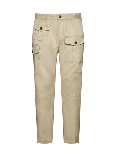 Shop Dsquared2 Trousers In Stone