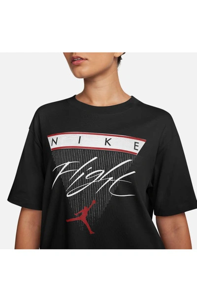Shop Jordan Flight Heritage Graphic T-shirt In Black/ Gym Red