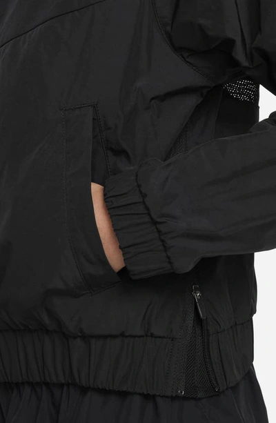 Shop Nike Kids' Sportswear Windrunner Water Repellent Jacket In Black/ Black