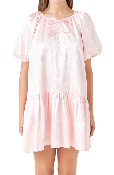 Endless Rose Crinkle Satin Shift Minidress In Pink