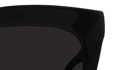 Shop Raen Vine Polarized Square Sunglasses In Recycled Black/ Smoke Polar