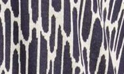 Shop Masai Copenhagen Odera Abstract Print Shirtdress In Maritime Blue