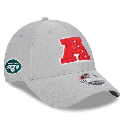 Shop New Era Gray New York Jets 2024 Pro Bowl 9forty Adjustable Hat