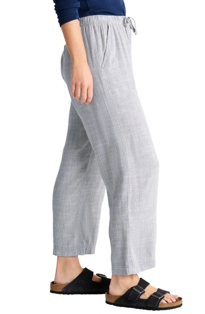 Shop Splendid Angie Stripe Wide Leg Crop Pants In Dusty Blue Stripe