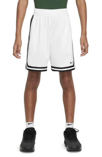 Shop Nike Kids' Dri-fit Dna Athletic Shorts In White/ Black