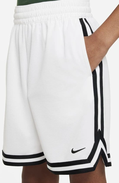 Shop Nike Kids' Dri-fit Dna Athletic Shorts In White/ Black