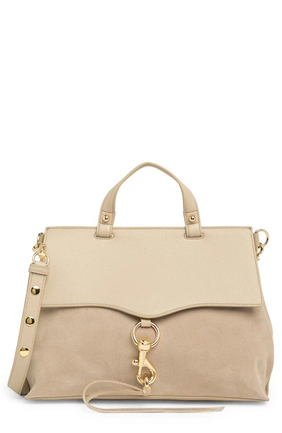 Shop Rebecca Minkoff Keith Medium Satchel Bag In Sand Dune