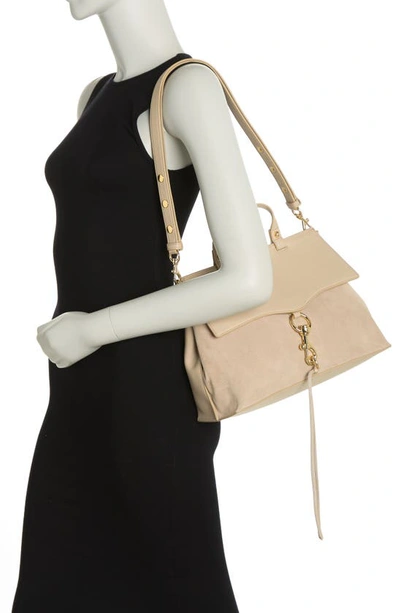 Shop Rebecca Minkoff Keith Medium Satchel Bag In Sand Dune