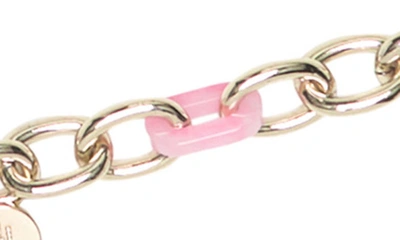 Shop Kate Spade Lock & Spade Chain Link Belt In Pink