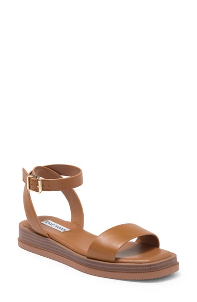 Shop Steve Madden Tristian Sandal In Cognac Leather