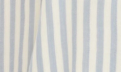 Boho Me Stripe Gauze Shirtdress In Chambray