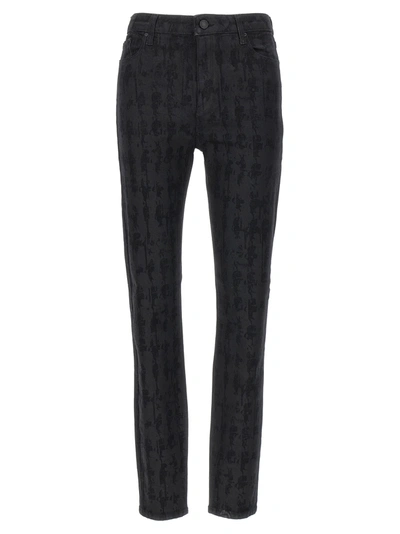 Shop Karl Lagerfeld Aop Pants In Black