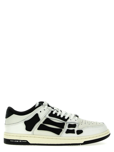 Shop Amiri Skel Top Hi Sneakers White/black