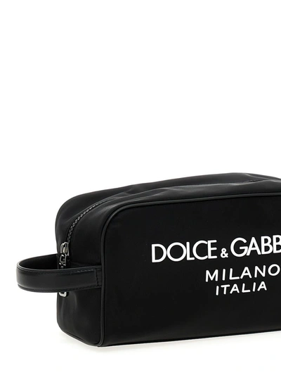 Shop Dolce & Gabbana Logo Make-up Bag In Black