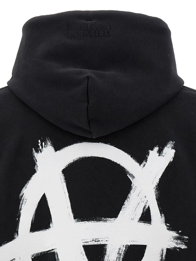 Shop Vetements 'diuble Anarchy' Hoodie In White/black