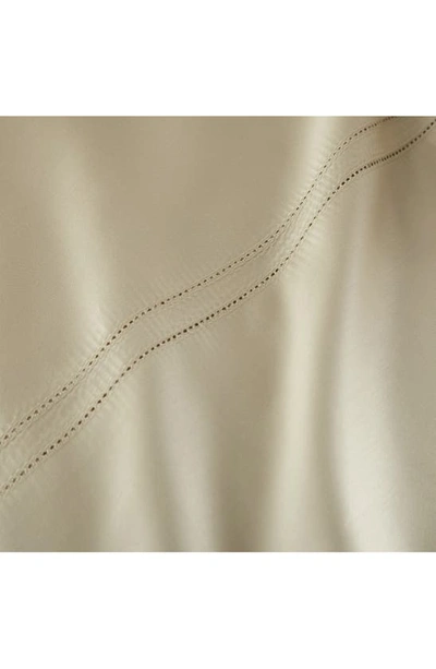 Shop Pure Parima 500 Thread Count 100% Certified Egyptian Cotton Sateen Double Hemstitch Yalda Sheet Set In Tan