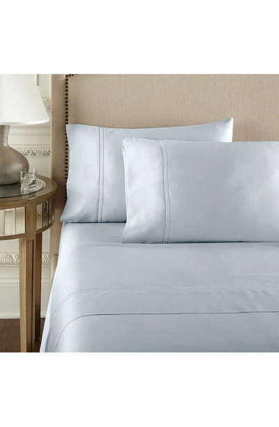 Shop Pure Parima Yalda 400 Thread Count Sheet Set In Icy Blue