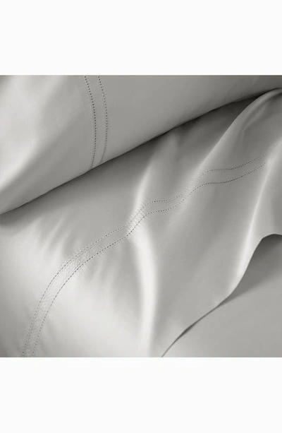 Shop Pure Parima 500 Thread Count 100% Certified Egyptian Cotton Sateen Double Hemstitch Yalda Sheet Set In Grey