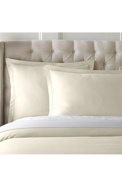 Pure Parima 500 Thread Count 100% Certified Egyptian Cotton Sateen Double Hemstitch Yalda Duvet Cove In Ivory