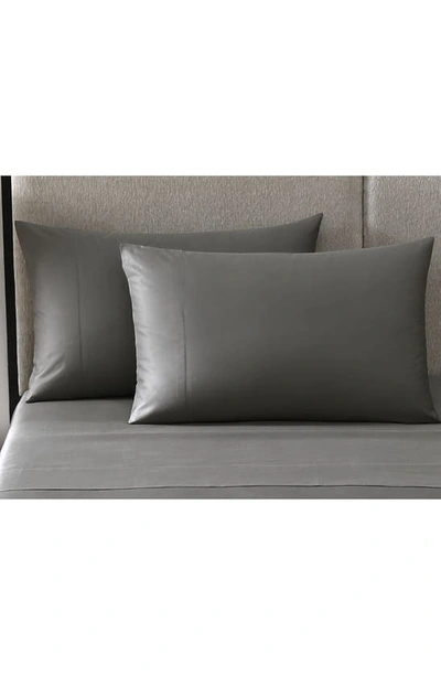 Shop Pure Parima Set Of 2 Ultra 400 Thread Count Sateen Pillowcases In Charcoal