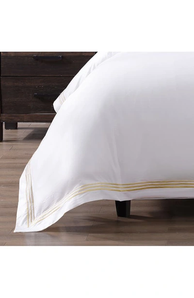 Pure Parima Triple Luxe Sateen Duvet Cover Set In Gold
