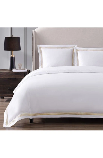 Pure Parima Triple Luxe Sateen Duvet Cover Set In Gold