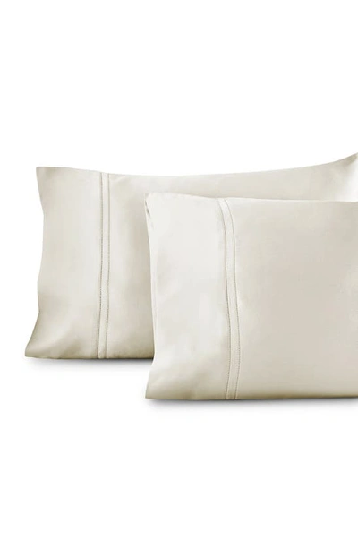 Shop Pure Parima Yalda Set Of 2 400 Thread Count Pillowcases In Ivory