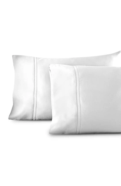 Shop Pure Parima Yalda Set Of 2 400 Thread Count Pillowcases In White
