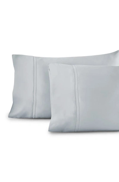 Shop Pure Parima Yalda Set Of 2 400 Thread Count Pillowcases In Icy Blue