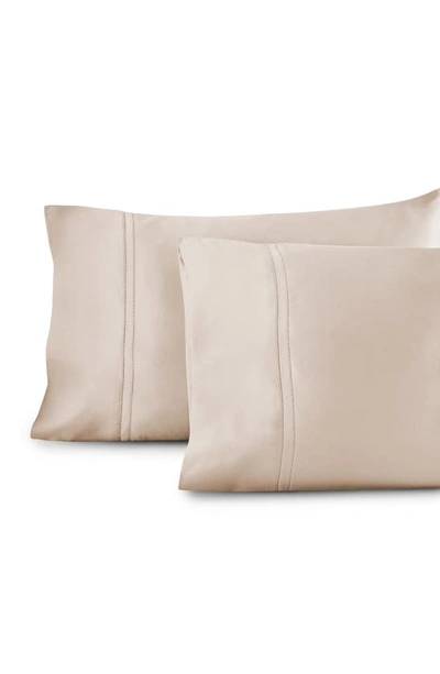Shop Pure Parima Yalda Set Of 2 400 Thread Count Pillowcases In Soft Peach