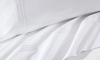 Pure Parima 700 Thread Count 100% Certified Egyptian Cotton Sateen Bratta Embroidery Triple Luxe Sat In Arctic