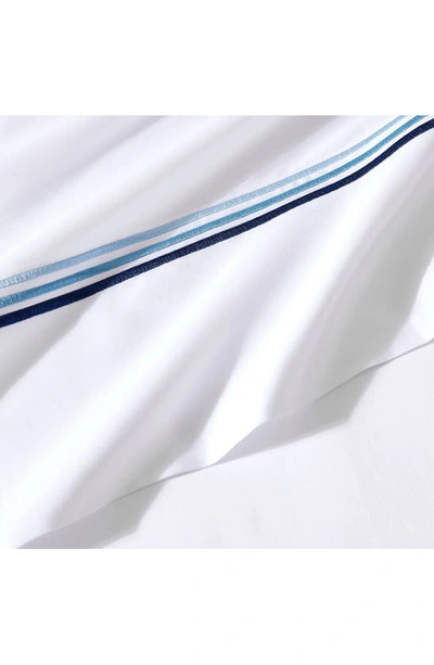 Pure Parima 700 Thread Count 100% Certified Egyptian Cotton Sateen Bratta Embroidery Triple Luxe Sat In Ocean