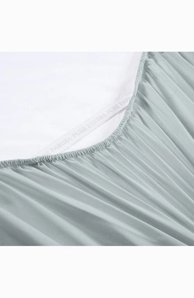 Shop Pure Parima 500 Thread Count 100% Certified Egyptian Cotton Sateen Sateen Fitted Sheet In Spa