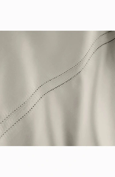 Shop Pure Parima 500 Thread Count 100% Certified Egyptian Cotton Sateen Double Hemstitch Yalda Sheet Set In Linen