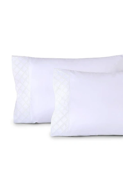 Shop Pure Parima Hira Set Of 2 400 Thread Count Pillowcases In White