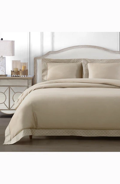 Shop Pure Parima Hira 400 Thread Count Duvet Cover & Sham Set In Tan