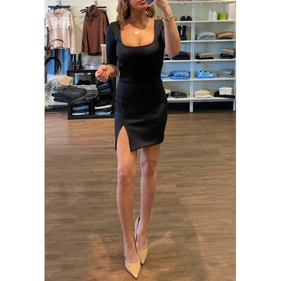 Shop Amanda Uprichard Marcia Mini Dress In Black