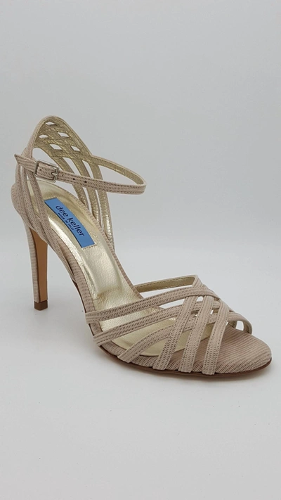 Dee Keller Gold Jane Heels In Beige In Beige
