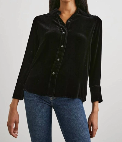 Shop Rails Andrea Shirt In Black Velvet