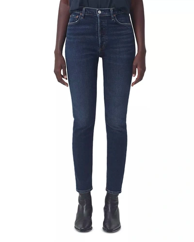 Shop Agolde Nico High Rise Slim Leg Jeans In Ovation In Multi