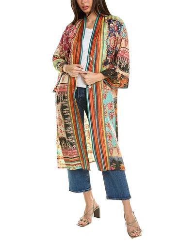 Shop Johnny Was Journey Silk Reversible Kimono In Multi