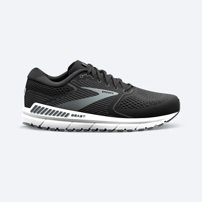 Shop Brooks Men's Beast '20 Running Shoes - D/medium Width In Black/ebony/grey In Multi