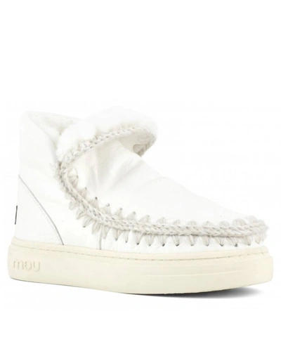 Shop Mou Eskimo Sneaker In Patent White In Multi