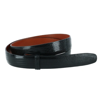 Shop Trafalgar Genuine Lizard 25mm Compression Belt Strap In Black