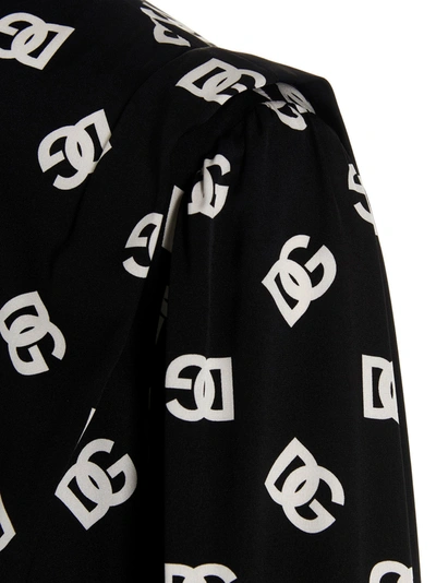 Shop Dolce & Gabbana All-over Logo Shirt Shirt, Blouse White/black