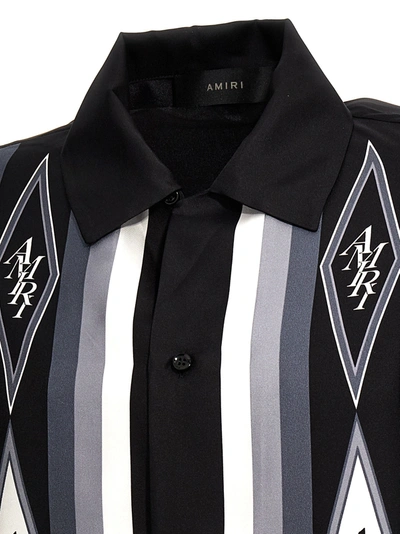 Shop Amiri Diamond Bowling Shirt, Blouse Black