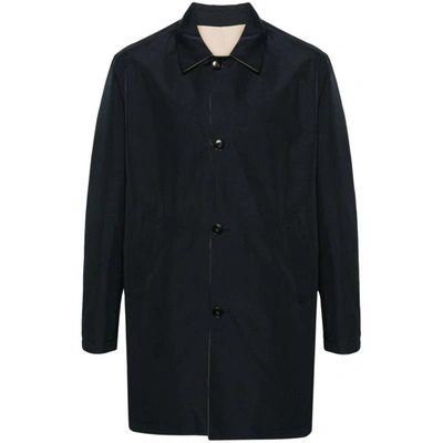 Shop Canali Outerwears In Blue/neutrals